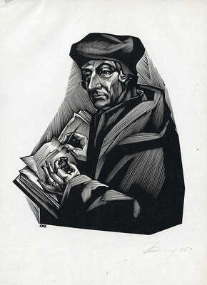 Калашников Анатолий Иванович. Лот из пяти портретов. В подборке представлены портреты А.Н. Островского, И.Д. Сытина, Г. Низами, Э. Роттердамского, А. Навои 